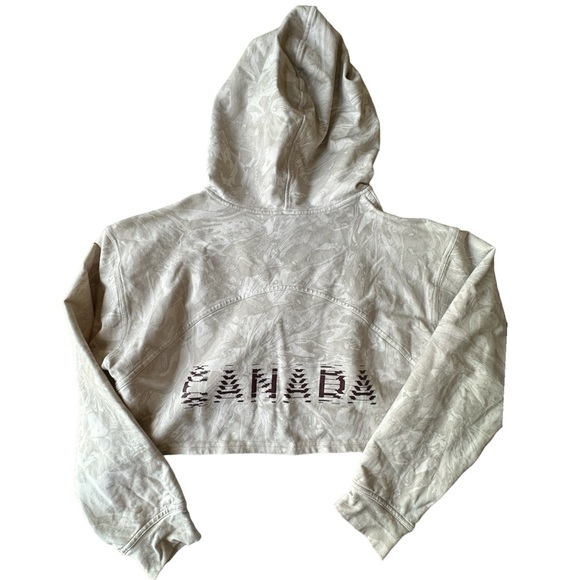Lululemon Team Canada All Yours Cropped Hoodie Maple Metamorphosis Light Neutral - Picture 5 of 9